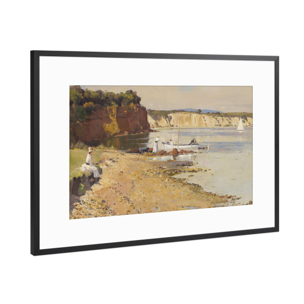 Poster mit Rahmen Schwarz (Metallic) "Schlafes Meer" artboxONE - Reise,Reise / Strand und Meer