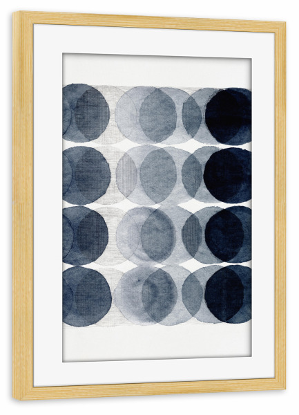 Poster mit Rahmen kiefer "Danushka - Overlapping B" artboxONE - Abstrakt,Geometrie - Kreis,Form,Geometrisch,Grafische kunst,Grafik