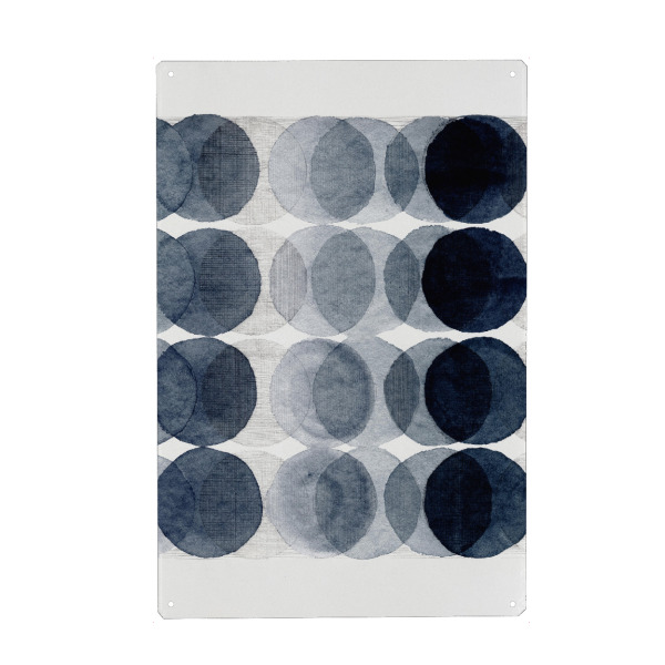 Metall Poster "Danushka - Overlapping B" artboxONE - Abstrakt,Geometrie - Kreis,Form,Geometrisch,Grafische kunst,Grafik - Blechschild