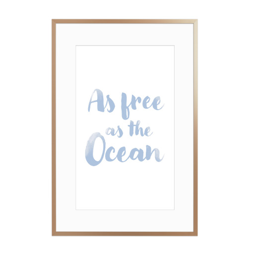As free as the Ocean light blue