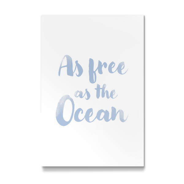Galerie-Print "As free as the Ocean light blue" 75x50 cm artboxONE