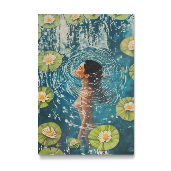 Galerie-Print "Frau mit Seerosen" 75x50 cm artboxONE