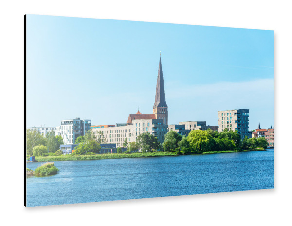 Alu-Dibond "Petrikirche in Rostock" 75x50 cm artboxONE