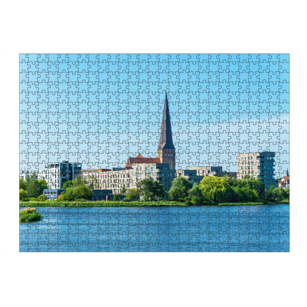Puzzle Ravensburger "Petrikirche in Rostock" artboxONE - Städte,Natur,Reise,Architektur
