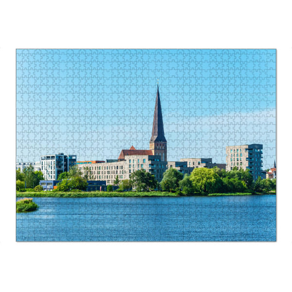 Puzzle Ravensburger "Petrikirche in Rostock" artboxONE - Städte,Natur,Reise,Architektur