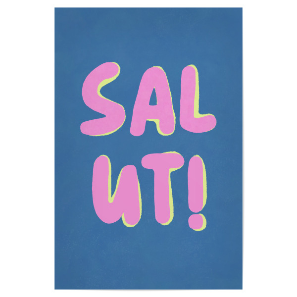 Poster "Salut, Pink Pop" artboxONE - Typografie,Abstrakt
