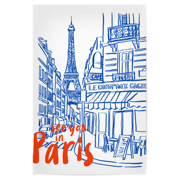 Poster 30x20 cm "See you in Paris" artboxONE - Architektur,Städte / Paris