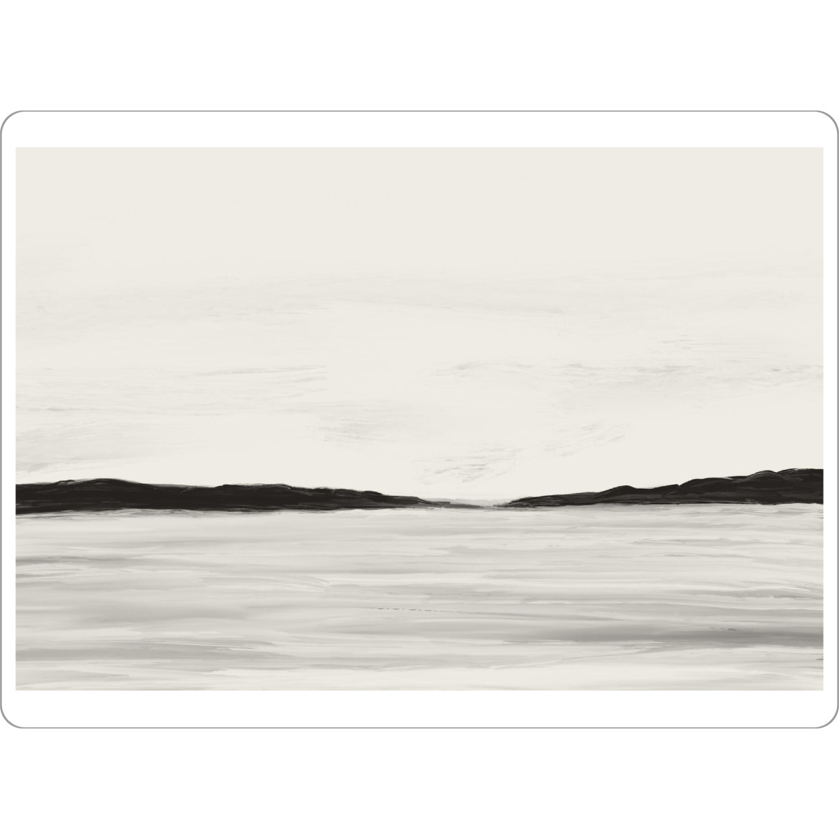 Tischset "Danushka - Minimal Landscape B" artboxONE - Natur,Abstrakt - Landschaft,Abstrakt,Wasser,Meer,Ozean,Natur,Monochrom - Bild landschaft