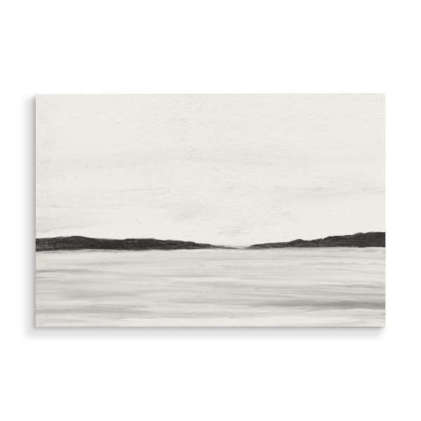 Holzbild "Danushka - Minimal Landscape B" artboxONE - Natur,Abstrakt - Landschaft,Abstrakt,Wasser,Meer,Ozean,Natur,Monochrom