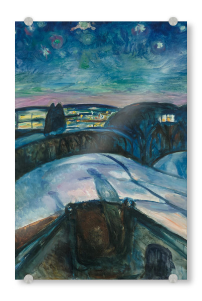 Acrylglasbild "Sternennacht von Edvard Munch" artboxONE - Reise,Reise / Länder,Für Papa