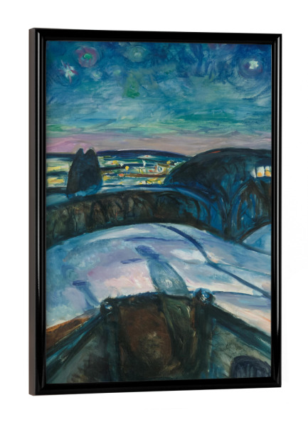 Poster mit schwarzem Rahmen "Sternennacht von Edvard Munch" artboxONE - Reise,Reise / Länder,Für Papa
