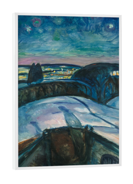 Poster mit weißem Rahmen "Sternennacht von Edvard Munch" artboxONE - Reise,Reise / Länder,Für Papa
