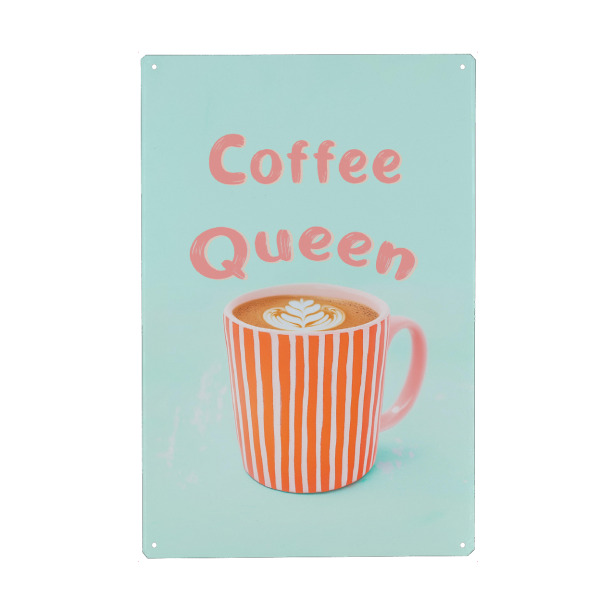 Holzbild "Kaffee Liebe mit Milchschaum" artboxONE - Typografie,Essen & Trinken