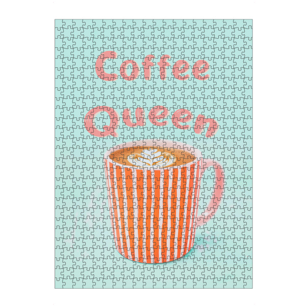 Puzzle Ravensburger "Kaffee Liebe mit Milchschaum" artboxONE - Typografie,Essen & Trinken