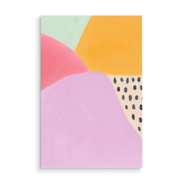 Holzbild "Fröhliche Sommer Kleckse" artboxONE - Natur,Abstrakt,Geometrie