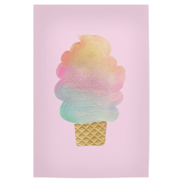 Poster 30x20 cm "Glitzerwirbel Eis" artboxONE - Essen & Trinken