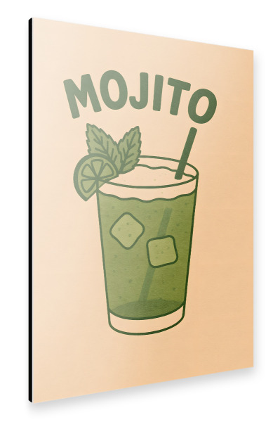 Alu-Dibond "Mojito - Cocktail" 75x50 cm artboxONE