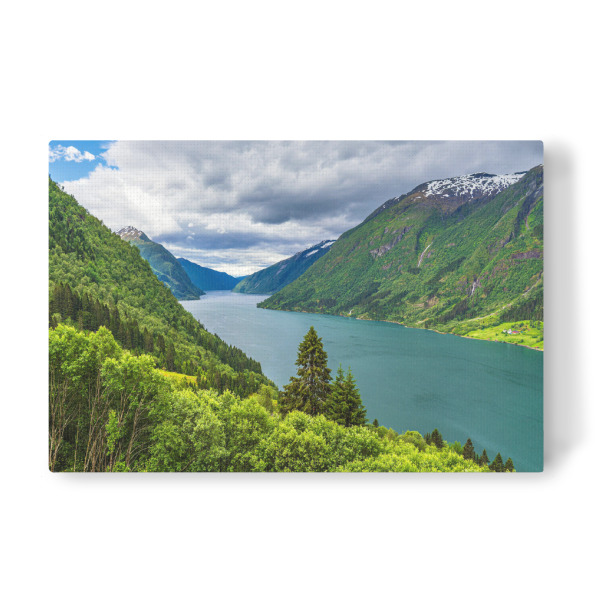 Leinwandbild "Blick auf den Fjærlandsfjord" artboxONE - Natur,Reise,Reise / Strand und Meer,Reise / Länder