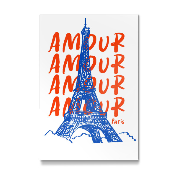 Galerie-Print "Blue Eiffel Tower design" 75x50 cm artboxONE