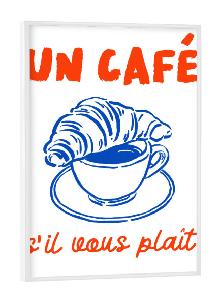 Poster mit weißem Rahmen "Drawing of a coffee cup" artboxONE - Essen & Trinken,Städte / Paris