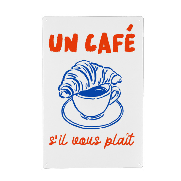 Holzbild "Drawing of a coffee cup" artboxONE - Essen & Trinken,Städte / Paris