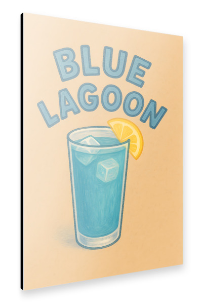 Alu-Dibond "Blue Lagoon - Cocktail" 75x50 cm artboxONE
