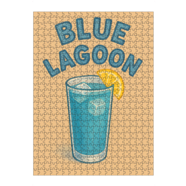 Puzzle Ravensburger "Blue Lagoon - Cocktail" artboxONE - Typografie,Essen & Trinken