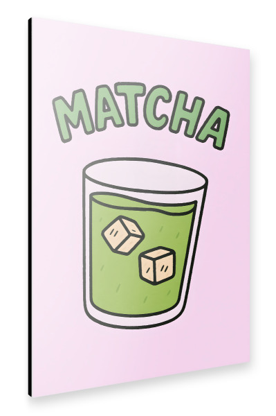 Alu-Dibond "Matcha art" 30x20 cm artboxONE