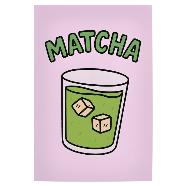 Poster 30x20 cm "Matcha art" artboxONE - Typografie,Essen & Trinken