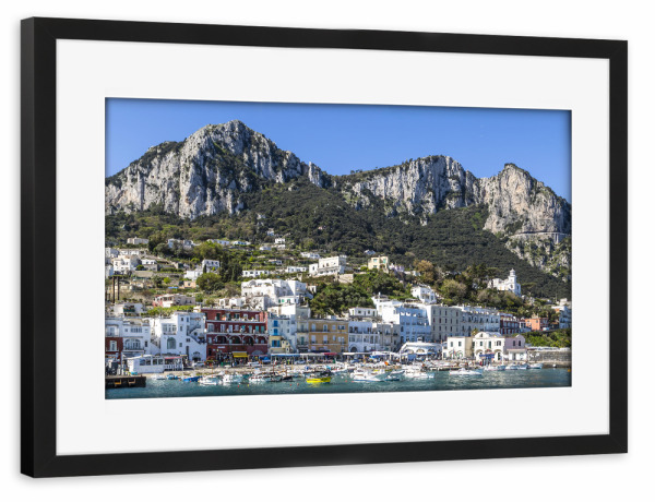 Poster mit Rahmen schwarz "Traumhafte Insel Capri" artboxONE - Natur,Reise,Reise / Strand und Meer