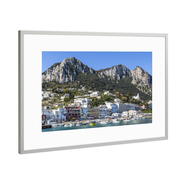 Poster mit Rahmen Silber "Traumhafte Insel Capri" artboxONE - Natur,Reise,Reise / Strand und Meer