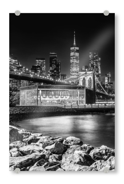 Acrylglasbild "NYC Impression | Monochrom" artboxONE - Städte,Städte / New York,Reise,Schwarzweiß,Architektur