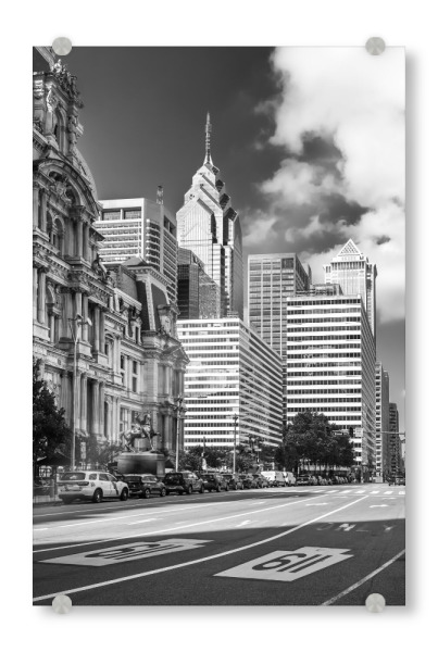 Acrylglasbild "One Liberty Place Philadelphia" artboxONE - Städte,Reise,Schwarzweiß,Architektur,Städte / Weitere