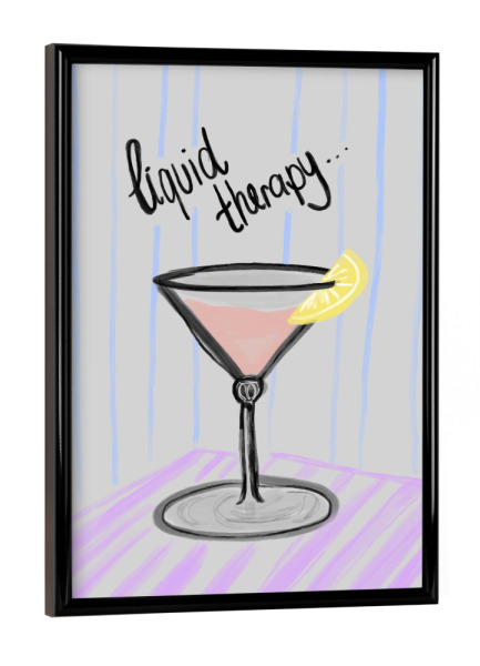 Poster mit schwarzem Rahmen "Liquid Therapy" artboxONE - Essen & Trinken,Essen & Trinken / Alkohol