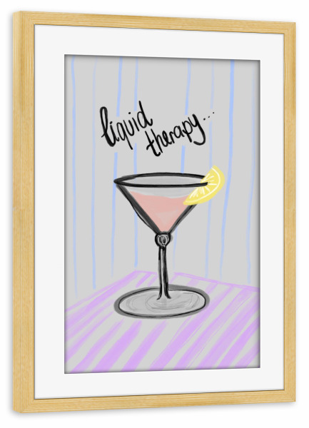 Poster mit Rahmen kiefer "Liquid Therapy" artboxONE - Essen & Trinken,Essen & Trinken / Alkohol