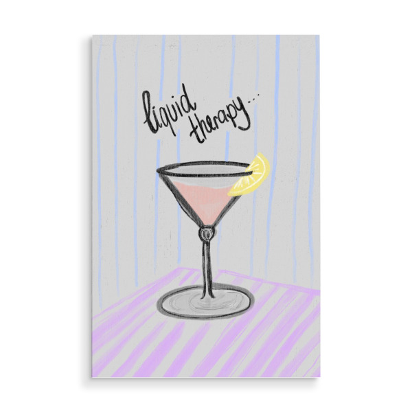 Holzbild "Liquid Therapy" artboxONE - Essen & Trinken,Essen & Trinken / Alkohol