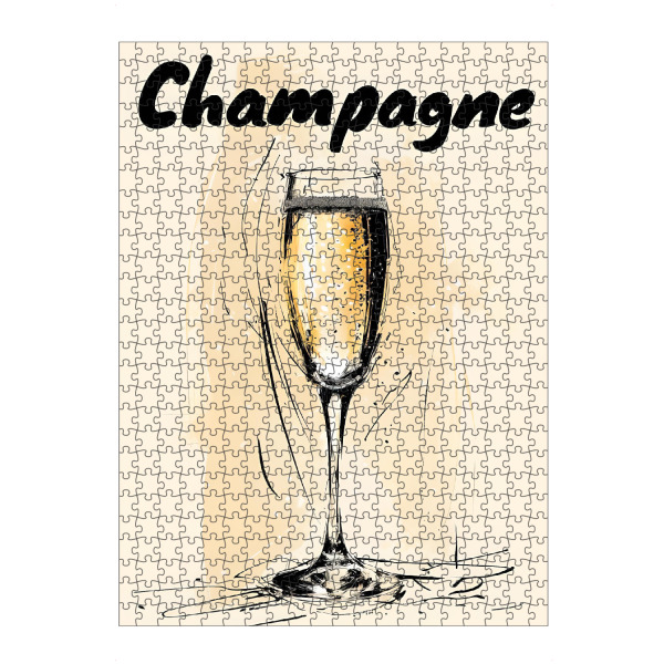 Puzzle Ravensburger "Champagnerglas" artboxONE - Essen & Trinken,Abstrakt