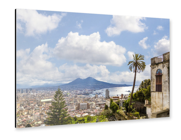 Alu-Dibond "Blick über Neapel zum Vesuv" 75x50 cm artboxONE