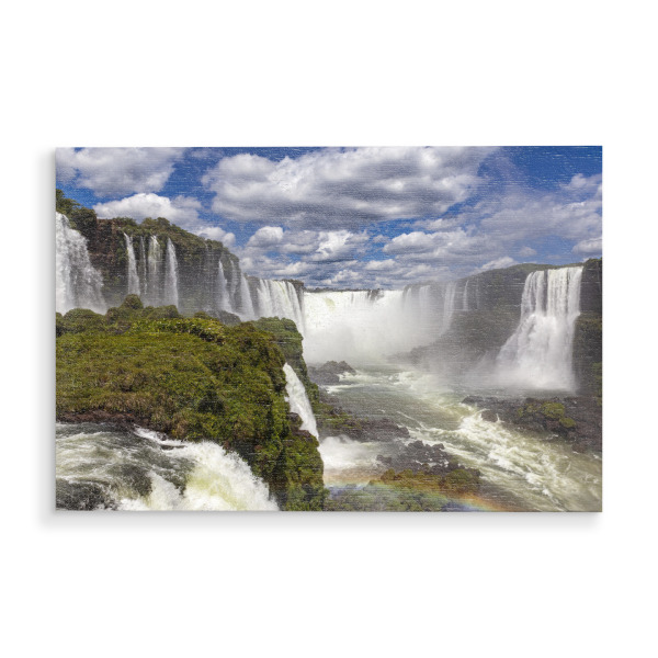 Holzbild "Die Wasserfälle Iguazu" artboxONE - Natur,Reise - Iguazu,Argentinien,Brasilien,Wasserfall,Landschaft,Fluss,Natur,Südamerika