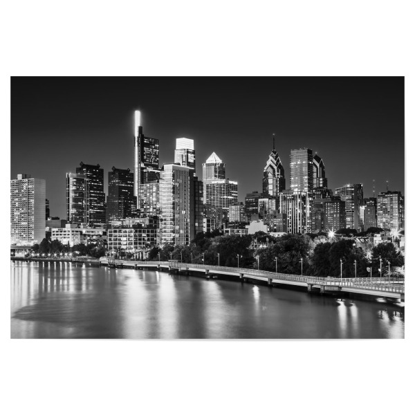 Poster 30x20 cm "Downtown Philadelphia | Monochrom" artboxONE - Städte,Reise,Schwarzweiß,Architektur,Städte / Weitere