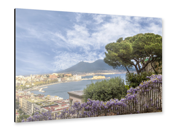 Alu-Dibond "NEAPEL Idyllischer Blick zum Vesuv" 75x50 cm artboxONE