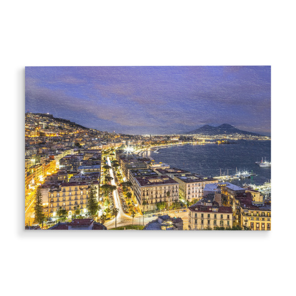 Holzbild "Abendstimmung in Neapel" artboxONE - Städte,Natur,Reise,Architektur,Städte / Weitere