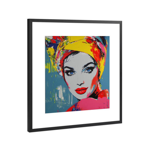 Poster mit Rahmen Schwarz (Metallic) "TRADITION" artboxONE - Abstrakt,Menschen,Liebe,Für Mama - Tradition,Frau,Popart,Interior,Artsy,Art,Kunst