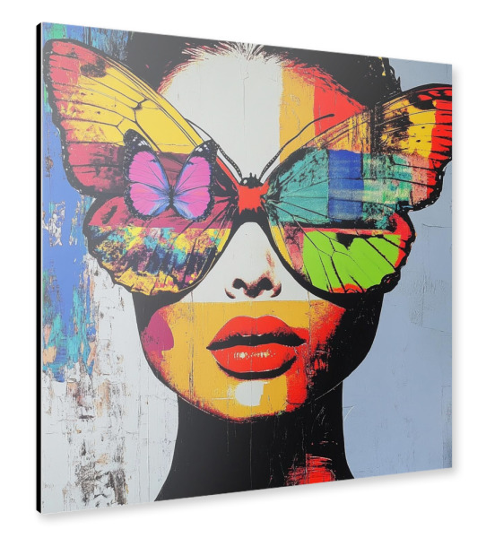 Alu-Dibond "BUTTERFLY EYES" 30x30 cm artboxONE