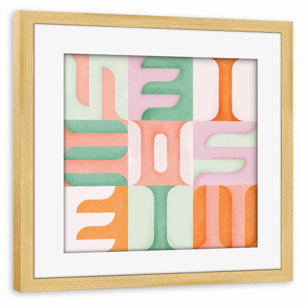 Poster mit Rahmen kiefer "Simbolica Pastelles" artboxONE - Abstrakt,Galaxy