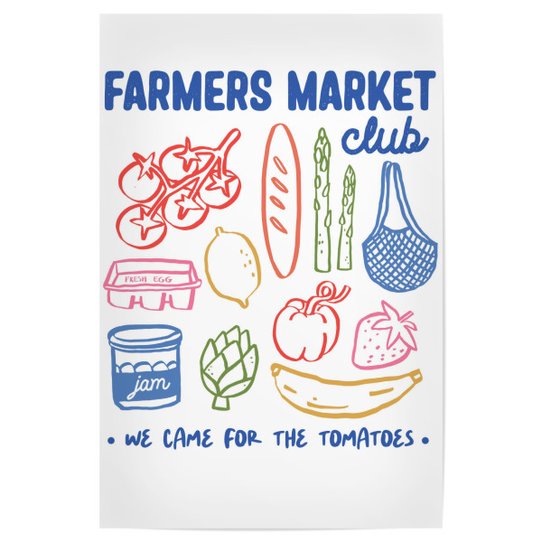 Poster 30x20 cm "Farmers Market Club Assortment" artboxONE - Typografie,Essen & Trinken