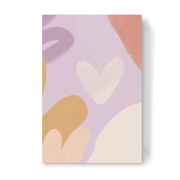 Leinwandbild "Zarte Felder mit Herz" artboxONE - Abstrakt,Geometrie,Liebe