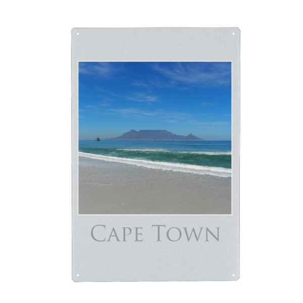 Holzbild "Cape Town Blouwbergstrand" artboxONE - Reise,Reise / Strand und Meer,Reise / Afrika,Reise / Länder