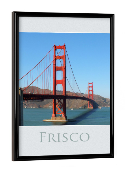 Poster mit schwarzem Rahmen "SFO Golden Gate Bridge" artboxONE - Reise,Architektur,Reise / Strand und Meer,Reise / Länder,Städte / San Francisco