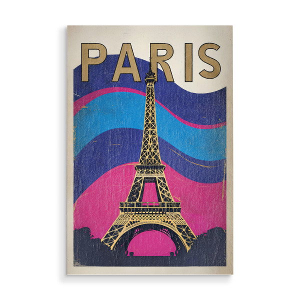 Holzbild "Pariser Eiffelturm Vintage" artboxONE - Abstrakt,Fashion